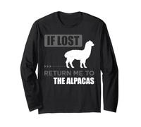 Return Me To Alpacas Llama Amante degli Animali Alpaca Llama Proprietario Maglia a Manica