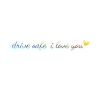 Return specchio adesivo- "guida al sicuro, ti amo" adesivo per auto, messaggio caldo, arte in vinile | decorativi per veicoli per motociclette, scooter, SUV, camion, limousine, automobili, i