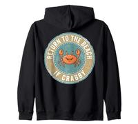 Return To The Beach If Crabby Funny Crab Felpa con Cappuccio