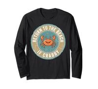 Return To The Beach If Crabby Funny Crab Maglia a Manica