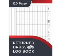 Returned Drugs Log Book: The Essential Tool to Organize, Track, and Document All Your Medication Returns and Expired Drugs