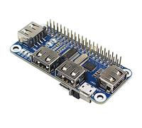RETYLY HUB Hat USB A 4 Porte per Scheda di Estensione Raspberry Pi 3/2 / Zero W da USB A UART per Debug Seriale Compatibile con USB 2.0/1.1