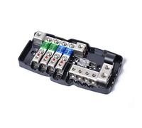 RETYLY Multi-Funzionale LED Car Audio Stereo Anl Portafusibile Distribuzione 0 / 4ga Fusibili 4 Vie Box Block 30a 60a 80amp