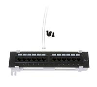 RETYLY Network Tool Kit 12 Port Cat6 Patch Panel Rj45 Networking Montaggio a Parete Staffa Per Montaggio a Rack