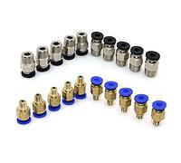 RETYLY Raccordo Pneumatico Dritto PC4-M10 Push-to-Connect + PC4-M6 Raccordo rapido Automatico per Stampante 3D Bowden Extruder (Confezione da 20 Pezzi)