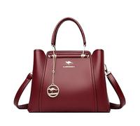 REUEHDS Rencontrez un sac à main en cuir élégant pour femme, avec une texture luxueuse, interprétant le secret du charme féminin. Sac à bandoulière, sac à main en cuir véritable.(Rood)
