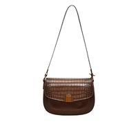 REUEHDS Women's cross-body wallet, with adjustable strap and buckle design, suitable for work and trave(Black)