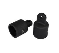 REUISAX Raccordi Bimini con Tappo in plastica Nera in Nylon da 2 Pezzi 25 mm compatibili con Accessori per Yacht e Barche(25MM)