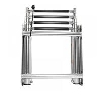 REUISAX Scala telescopica in Acciaio Inossidabile a 3 gradini e 4 gradini per l'imbarco su Barche con Supporto Scorrevole sotto la Piattaforma e l'uso Marino(4 Step- 1PCS)
