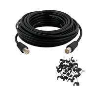 Reulin Cavo antenna TV maschio-femmina, cavo coassiale HDTV DVB-T DVB-T2 radio DAB con morsetti, connettore a spina, cavo coassiale RF 3C2V sottile, nichelato (2 m)