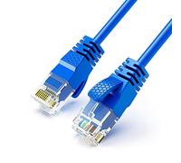 Reulin Cavo Ethernet Ultra-Sottile di 4M di Lunghezza, Cavo Internet LAN ad Alta Velocità Cat6 4 M, Connettore di Rete Gigabit RJ45 Cavo di Collegamento (4 Metri Blu)