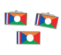 Réunion Bandiera Gemelli E Fermacravatta Set