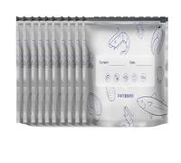 Reusable Aluminum Foil Freshness Seal Bags,Fresh-Keeping And Freezing Aluminum Foil Sealable Storage Bags,Leakproof, Heat Resistant with Label And Smooth Zip Lock for Vegetable Meat (10PCS,S)