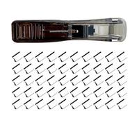 Reusable Binder Clip Stapler - Portable D | Push Binder Dispenser For Office And Travel, No-Hole Document Fastener For Business Files, Compact Stapler; Ideal For Professional Filing On The Go