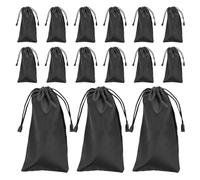 Reusable Black Fabric Sunglasses Case Soft Drawstring Glasses Pouch for Travel