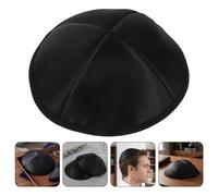 Reusable Black Jewish Prayer Cap Lightweight Round Kippah for Daily Use