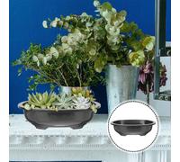 Reusable Black Plastic Bonsai Pots 2Pcs Large Planters Ideal for Storage