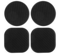 Reusable Black Silicone Car Coasters for Cup Holders Set of 4 Durable Mats