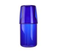 Reusable Blue Glass Water Bottle and Cup Set Premium Borosilicate Glass