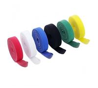 Reusable Cable Ties - 1/5M Adhesive Hook Loop Fasteners for Organizing Wires and Cables(Red,Width 10mm x 3meter)