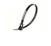 Reusable Cable Ties with Push Button Release | Mixed Colour Nylon Zip Ties (Black/White) - Fasteners Recyclable Fasteners for Home & Office Cable Organization(Black,100PCS)