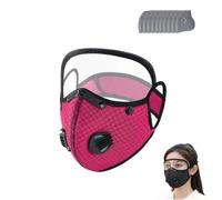 Reusable Carbon Filter Dust Mask With Adjustable Goggles,Carbon-Filter Dust Mask,Dust-Masks Breathing Protection Fine-Dust,With 10 Activated Carbon Filters,For Painting,Woodworking(I)