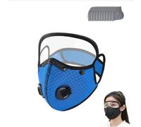 Reusable Carbon Filter Dust Mask With Adjustable Goggles,Carbon-Filter Dust Mask,Dust-Masks Breathing Protection Fine-Dust,With 10 Activated Carbon Filters,For Painting,Woodworking(D)