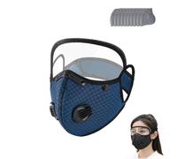Reusable Carbon Filter Dust Mask With Adjustable Goggles,Carbon-Filter Dust Mask,Dust-Masks Breathing Protection Fine-Dust,With 10 Activated Carbon Filters,For Painting,Woodworking(F)