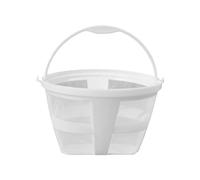 Reusable Coffee Filter, Mesh Washable Strainer, Easy to Clean and Long Lasting 6-8 Cup Basket Shaped Filter with Handle, Portable Coffee Accessory for Brewing Tea, Kitchen, Home