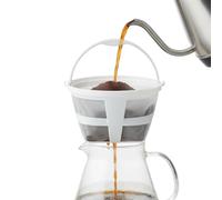 Reusable Coffee Filters,Washable Strainer - 6-8 Cup Coffee Mesh Filter Basket With Handle - For Home Kitchen Tea Beverage Restaurant