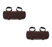 Reusable Coffee PU Motorcycle Fork Bag Saddlebag for Tool Storage