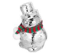 Reusable Disco Ball Snowman Sculpture Multi Color for Christmas Desk Decoration