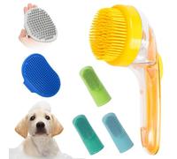 Reusable Dog Bath Brush, Shorts Hair Dogs Bath Scrubberr, Sturdy Silicone Soft Pet Grooming Accessories for Washing, Massaging, Showerhead and Teeth Cleaning