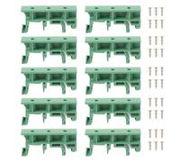 Reusable Green Din Rail Holders Pcb Mounting Adapter Electrical Bracket 10Sets