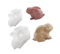 Reusable Heat Resistant Rabbits Decorating Molds Easy Releasing Design Suitable For Candle Making And Festival Crafts Reusable Silicone Rabbit Mold
