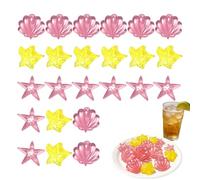 Reusable Ice Cubes - 24 Pieces Sea Theme Cocktail Cooling, Non Melting Ice Cubes For Drinkers Entertainers Bartenders Restaurant Home Office Apartment RV Bar Club Wine Juice Cocktail