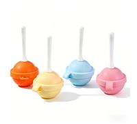 Reusable Large Lollipop Shaped Ice Mold, DIY Creative Lollipops Popsicle Mold Set,4PCS Reusable Easy-Release Ice Pop Maker,Easy Release Lollipops Ice Molds Maker For Summer Family Use