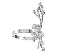 Reusable Metal Flower Napkin Rings Silver Napkin Holders for Dinner Table