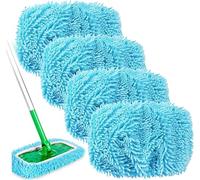 Reusable Mop Pads, Chenille Mop Refill Pads, Washable Microfiber Chenille Replacement Covers, for Multi-Surface Floors Wet & Dry Cleaning (C,2Pcs)
