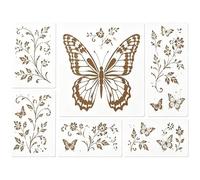 Reusable Painting Stencils - Flower Fence Decor Tool for Beginners