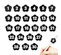 Reusable Pen Organization Marking Labels - 1-30 Pencil Toppers For Kids