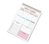 Reusable Planners Pad With PP Surfaces Spirals Bounds Pages And Goal Oriented Checklist For Time Management Study Schedule Notebook