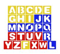 Reusable Plastic Letter Stencils Set for Spray Painting Assorted Color Alphabet