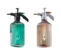 Reusable Plastic Press Pump Sprayer Green Watering Can for Plants and Hair Care