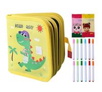 Reusable Scribble Book and Markers - Portable Drawing Pad | Erasable Scribble Pad | for Boys Girls Kindergarten Homeschooling Daycare Home Classroom Birthday Holiday Road Trip Travel Waiting Room