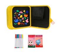 Reusable Scribble Book - Erasable Drawi | Portable Drawing Pad With 12 Pens For Kids Art and Activity, Reusable Painting Book For Travel and School, Free; Perfect For On-the-Go Creativity