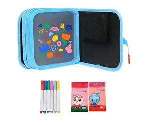 Reusable Scribble Book - Erasable Drawing Pad | Painting Book with 12 Pens | Drawing Books, 12 Washable Pens, Spiral Bound, Easy Erase Kids Art Activity Educational Learning Toy