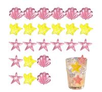 Reusable Sea Theme Ice Cubes Set, 24 Piece Non Melting Drink Chilling Stones, Cocktail Cooling Cube Kit for Beverages, Freezer Ice Alternative for Drinks, Party Bar Style Design, Home Use