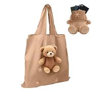 Reusable Shopping Bags, Grocery Bag Foldable, Cute Design Plush Animal Reusable, Storage Organizer Folding Tote for School, Work, Beach, Market, Travel, Camping, Picnic, Party, Birthday, Christmas