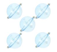 Reusable Sky Blue Plastic Fishing Floats 5Pcs Stable Round Floats for All Waters
